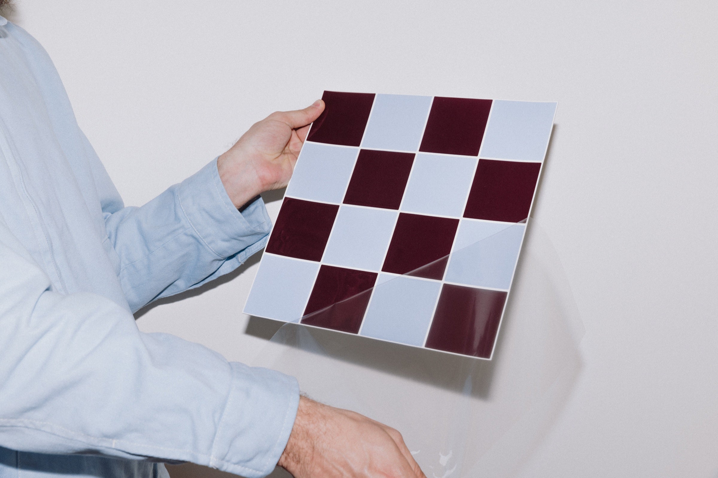 Azulejo adhesivo 3D CASSIS, vista en ángulo del diseño 3D